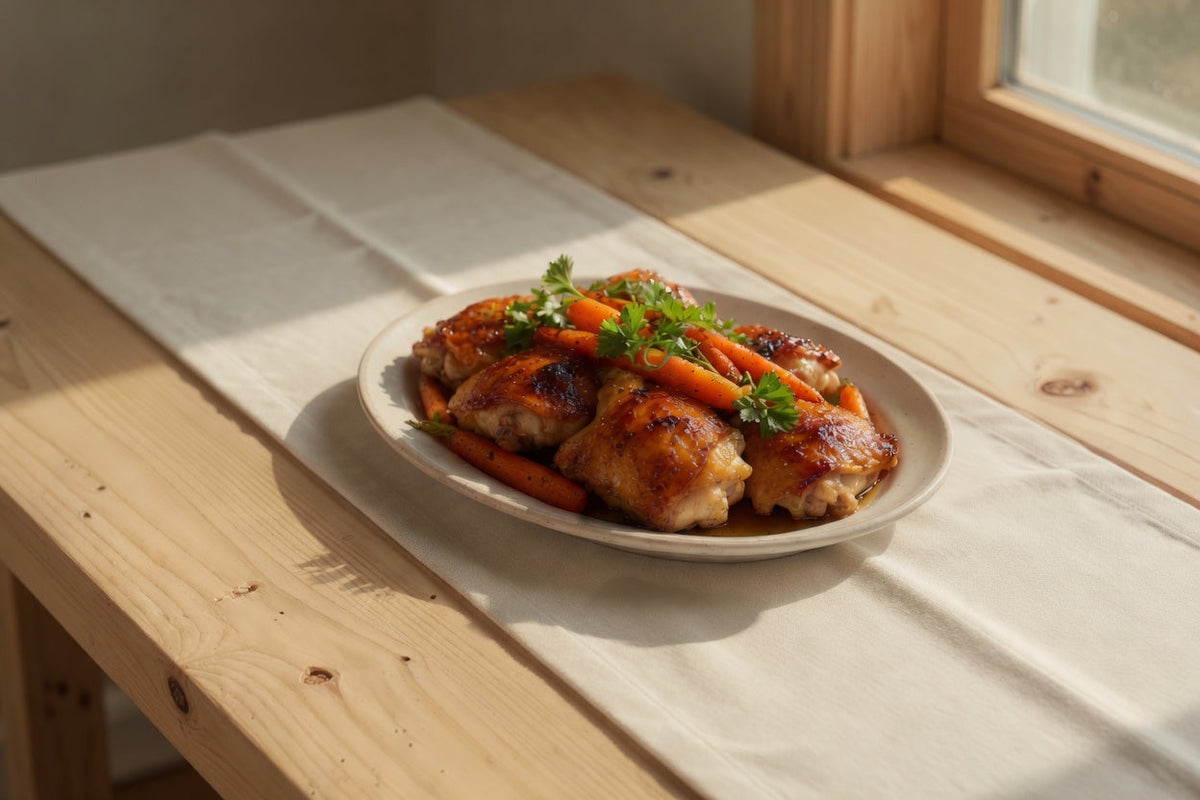 Dark amber honey glaze