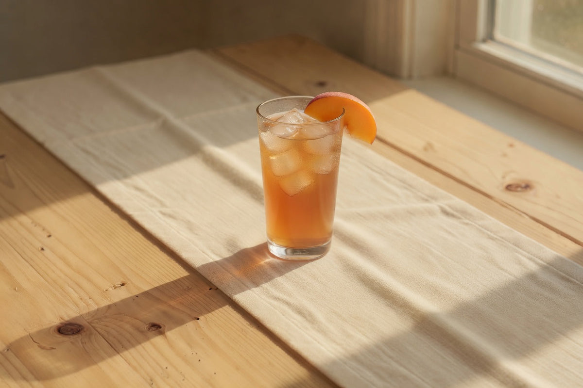 Peach honey iced tea
