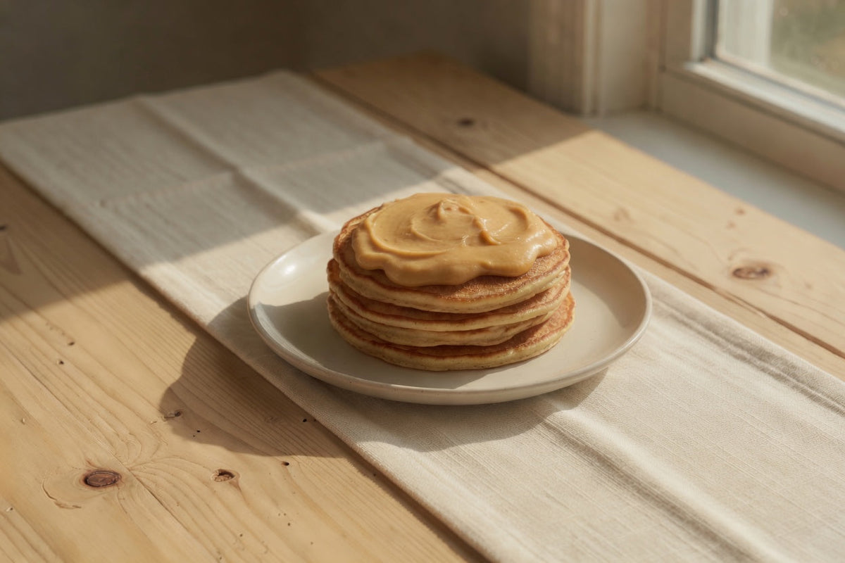 Pumpkin spice creamed honey pancakes