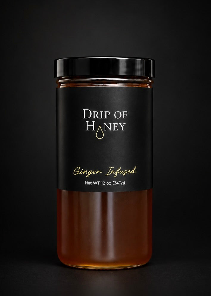 Drip of Honey Ginger Infused jar, 12 oz